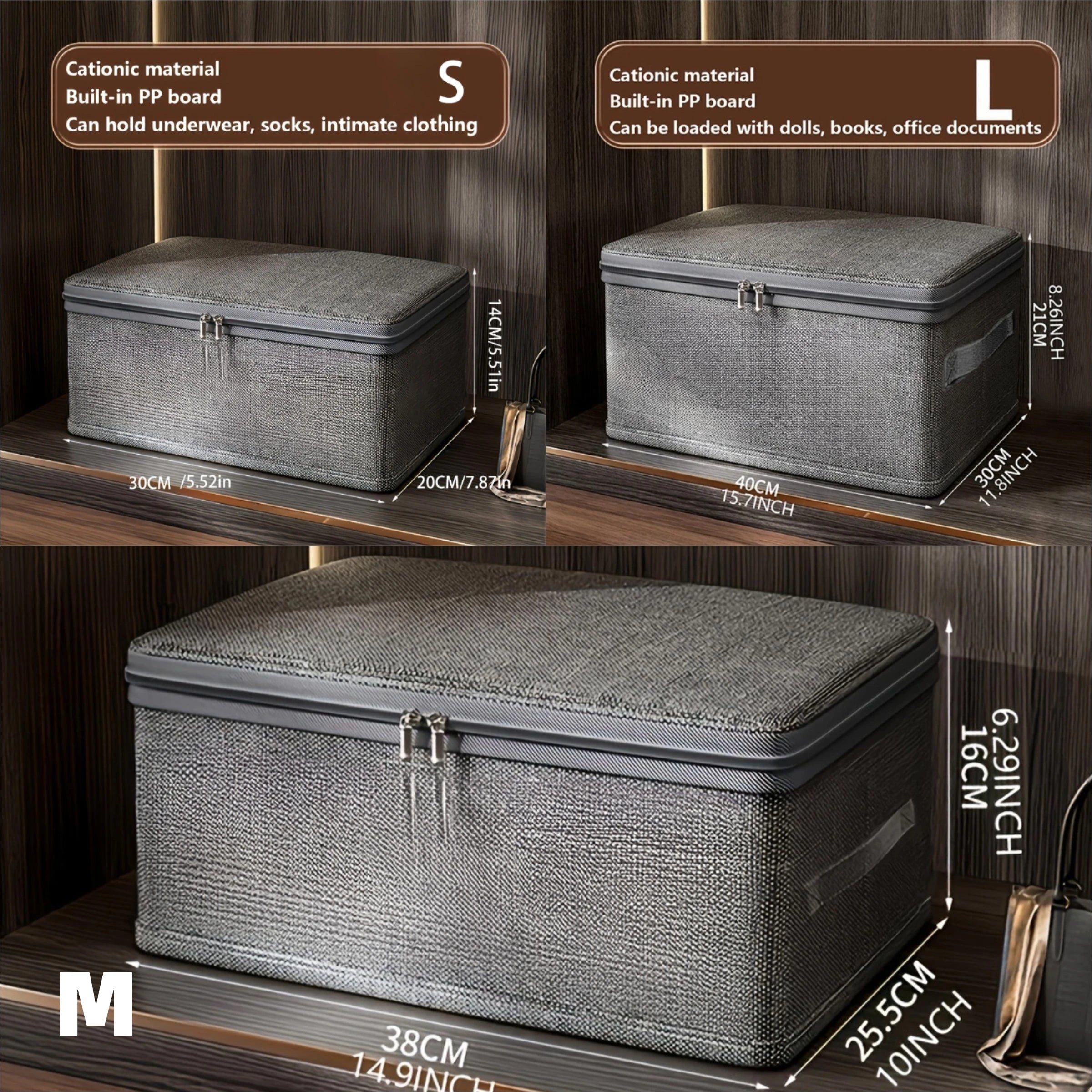 FoldStore™ Collapsible Fabric Storage Box with Wheels