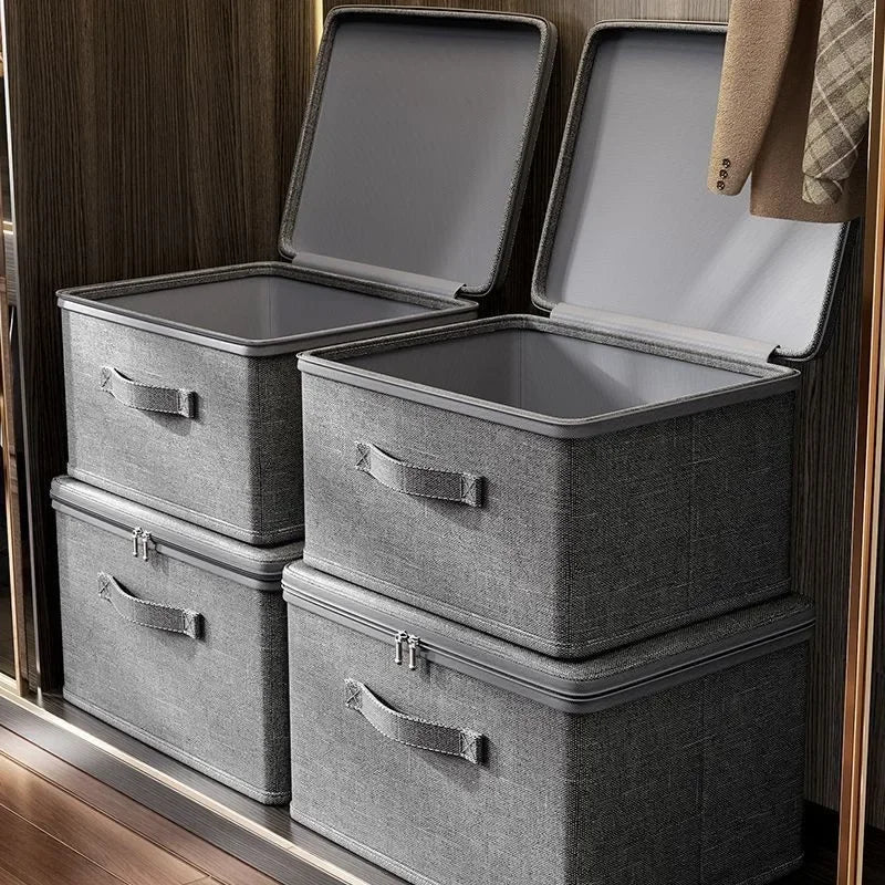 FoldStore™ Collapsible Fabric Storage Box with Wheels