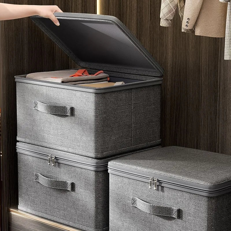 FoldStore™ Collapsible Fabric Storage Box with Wheels