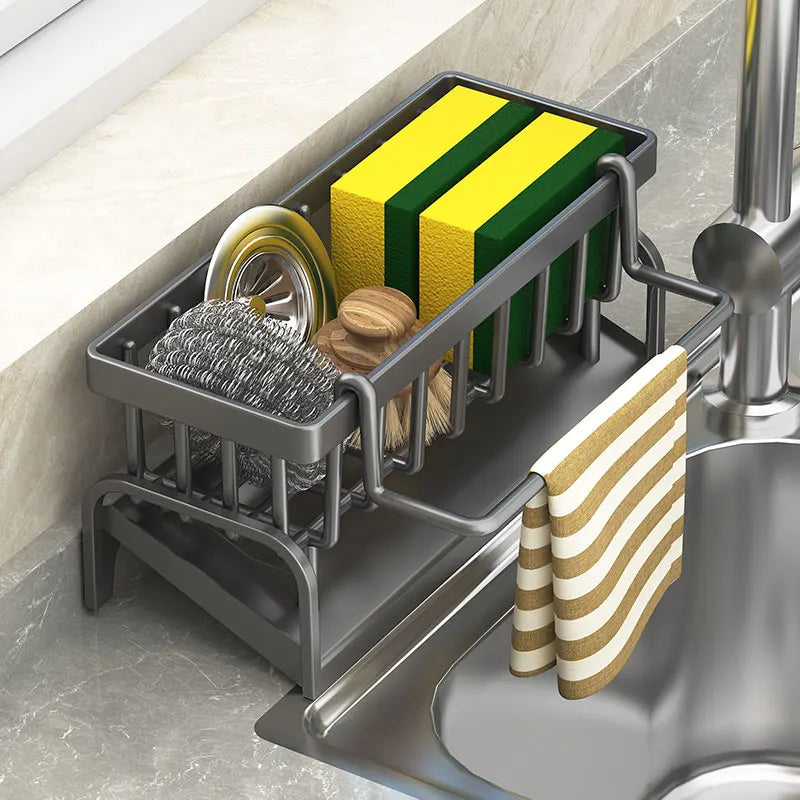 SinkTidy™ Kitchen Sink Organiser – Sponge, Cloth & Detergent Rack