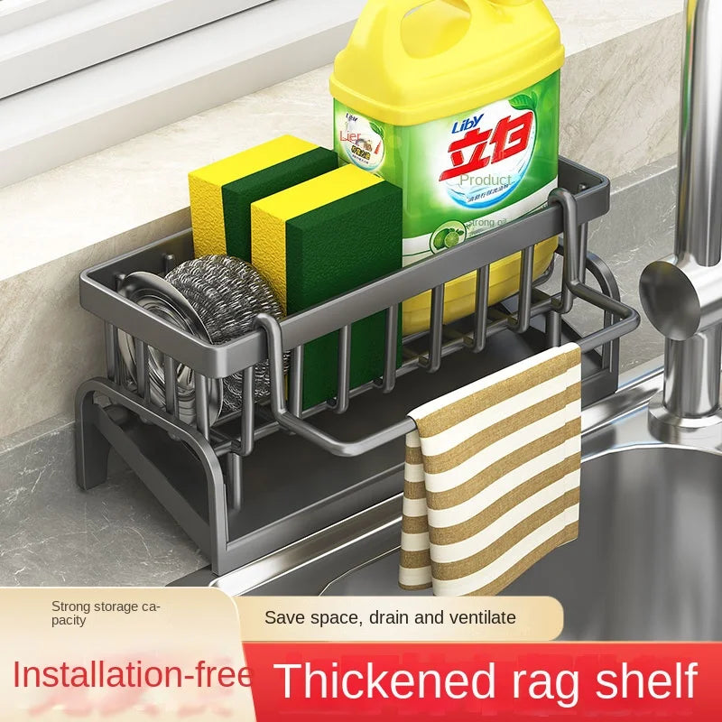 SinkTidy™ Kitchen Sink Organiser – Sponge, Cloth & Detergent Rack