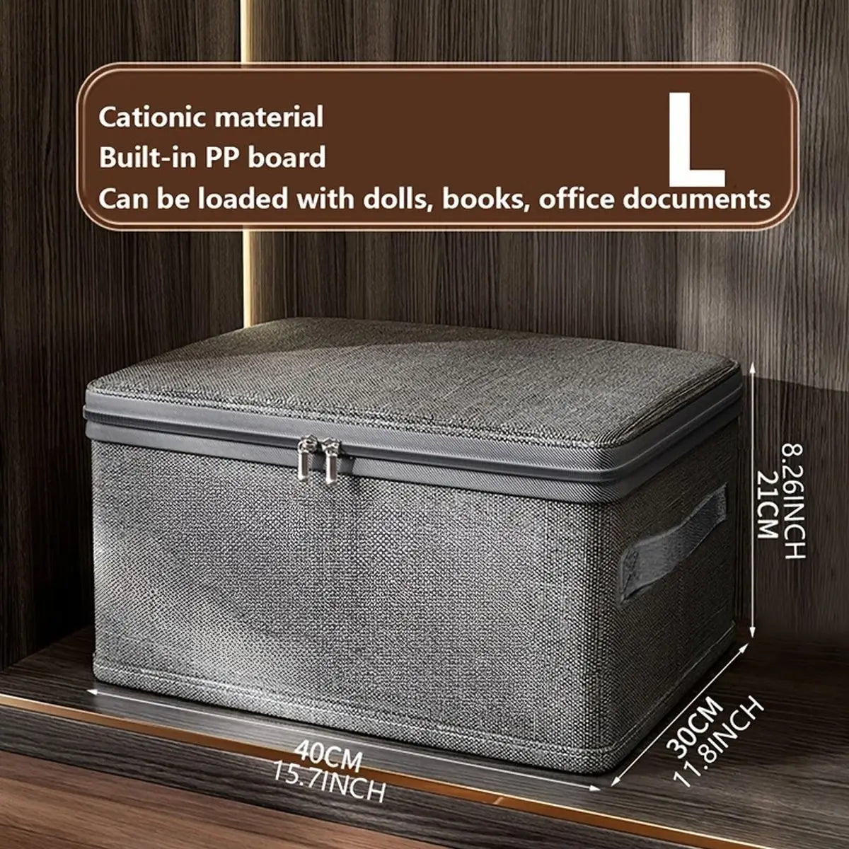 FoldStore™ Collapsible Fabric Storage Box with Wheels