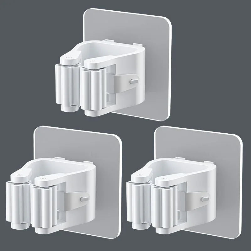 GripHold Adhesive Wall Hooks – Mop, Broom & Tool Organiser