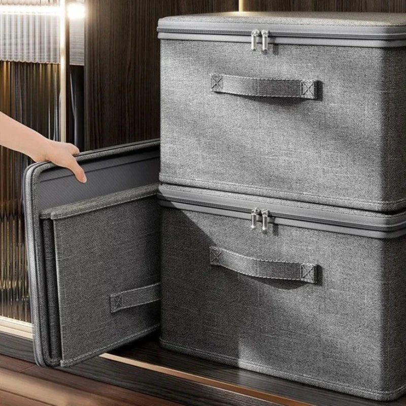 FoldStore™ Collapsible Fabric Storage Box with Wheels