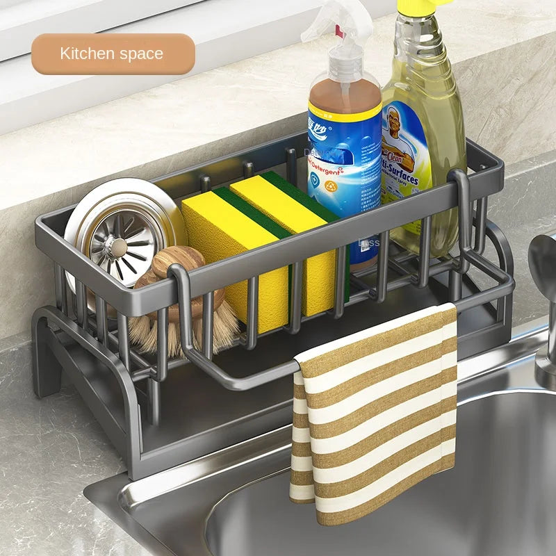 SinkTidy™ Kitchen Sink Organiser – Sponge, Cloth & Detergent Rack