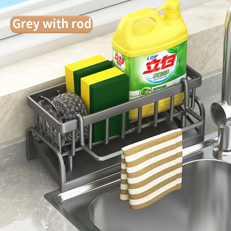 SinkTidy™ Kitchen Sink Organiser – Sponge, Cloth & Detergent Rack