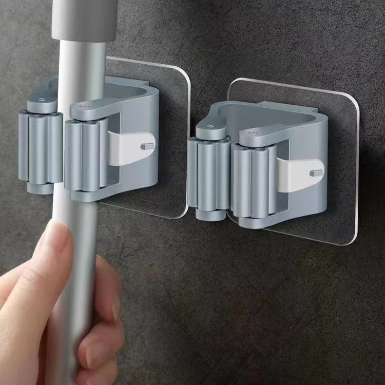 GripHold Adhesive Wall Hooks – Mop, Broom & Tool Organiser