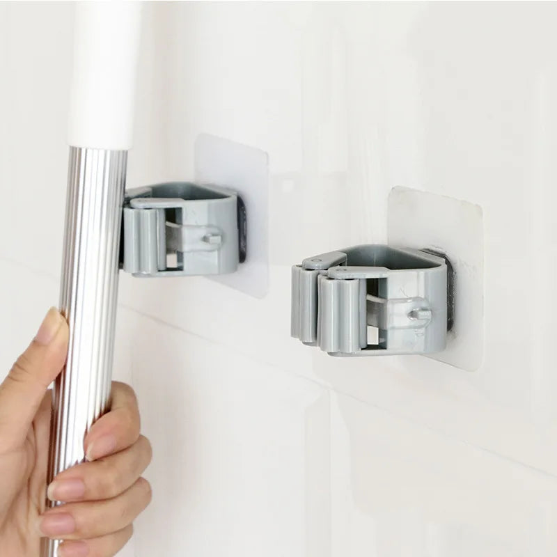 GripHold Adhesive Wall Hooks – Mop, Broom & Tool Organiser