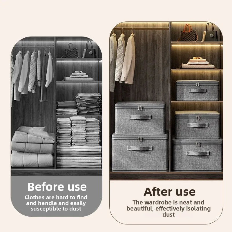FoldStore™ Collapsible Fabric Storage Box with Wheels