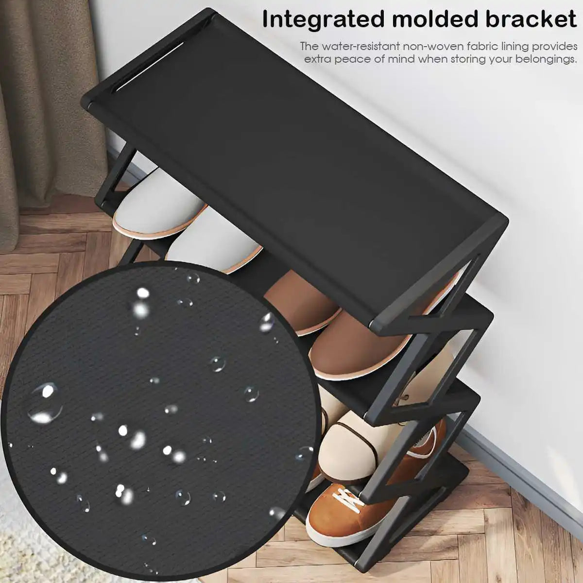 StackRight 4-Tier X-Frame Shoe Rack with Dustproof Covers