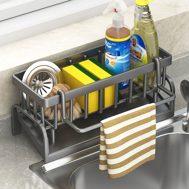 SinkTidy™ Kitchen Sink Organiser – Sponge, Cloth & Detergent Rack
