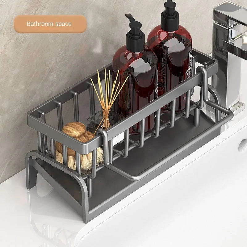 SinkTidy™ Kitchen Sink Organiser – Sponge, Cloth & Detergent Rack