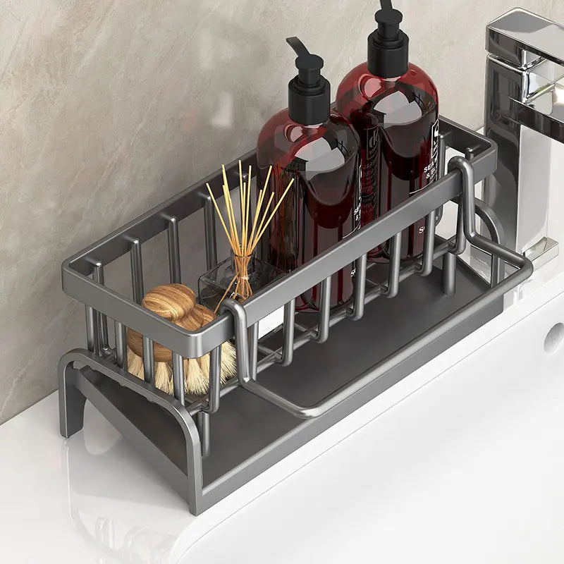 SinkTidy™ Kitchen Sink Organiser – Sponge, Cloth & Detergent Rack