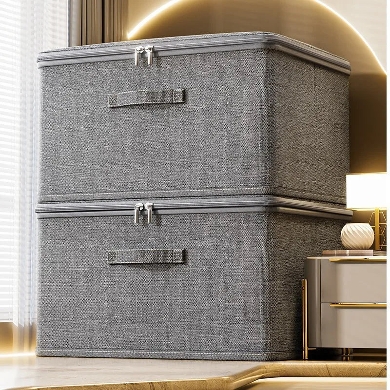 FoldStore™ Collapsible Fabric Storage Box with Wheels